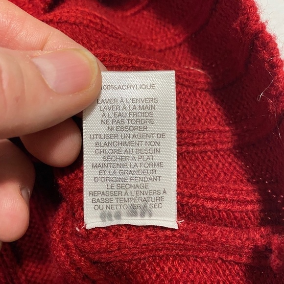 Lord & Taylor Long Sleeve Women's Red Turtleneck Ribbed Sweater Size Small‎ - Picture 5 of 8